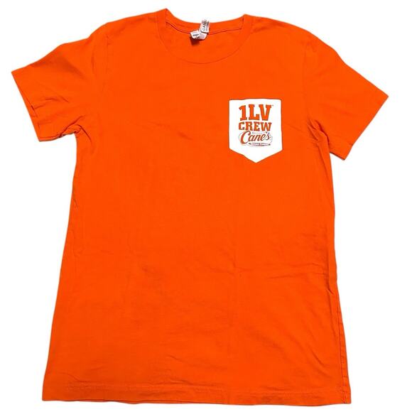 Raising Cane's Chicken Fingers One Love Pixel Dog Orange Employee T-Shirt M - Picture 1 of 5